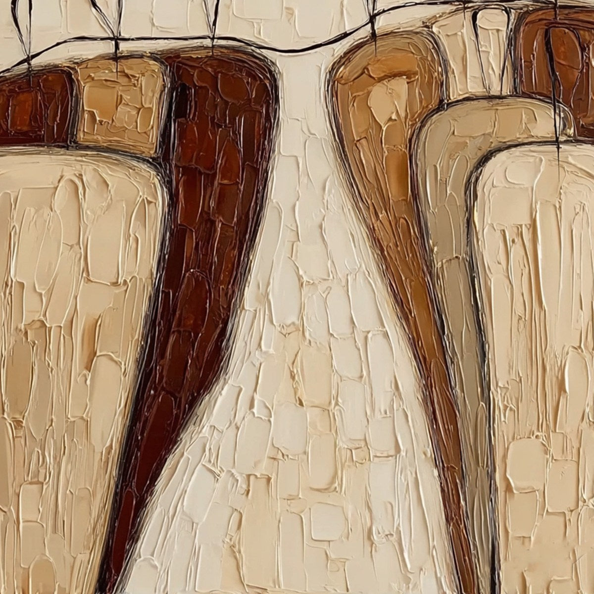 THE GATHERING: Textured Wabi Sabi Abstract Landscape Painting - Image 5