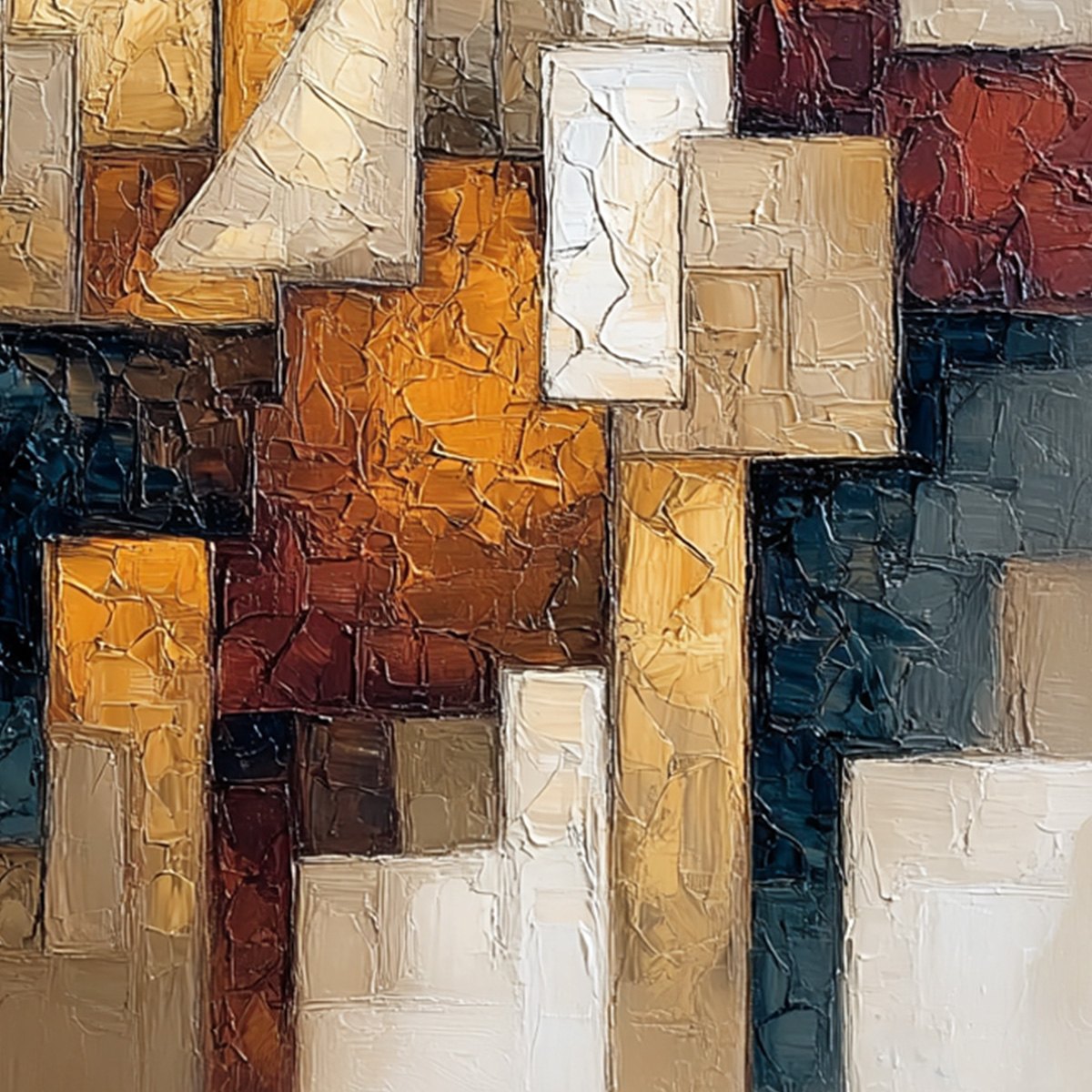 THE JOURNEYMEN: Heavy Texture Palette Knife Figurative Painting - Image 3