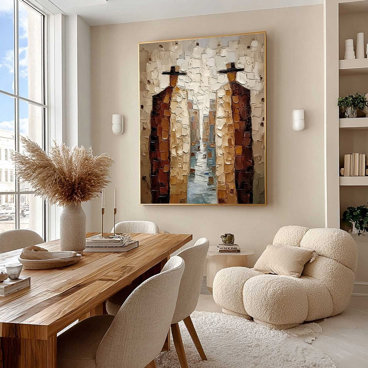 THE JOURNEYMEN: Textured Figurative Impasto Painting - Image 7