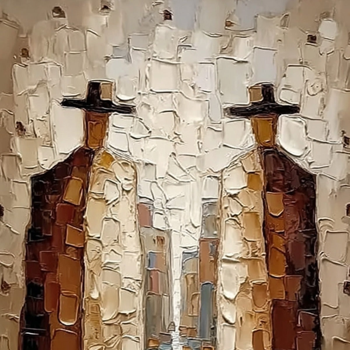 THE JOURNEYMEN: Textured Figurative Impasto Painting - Image 3