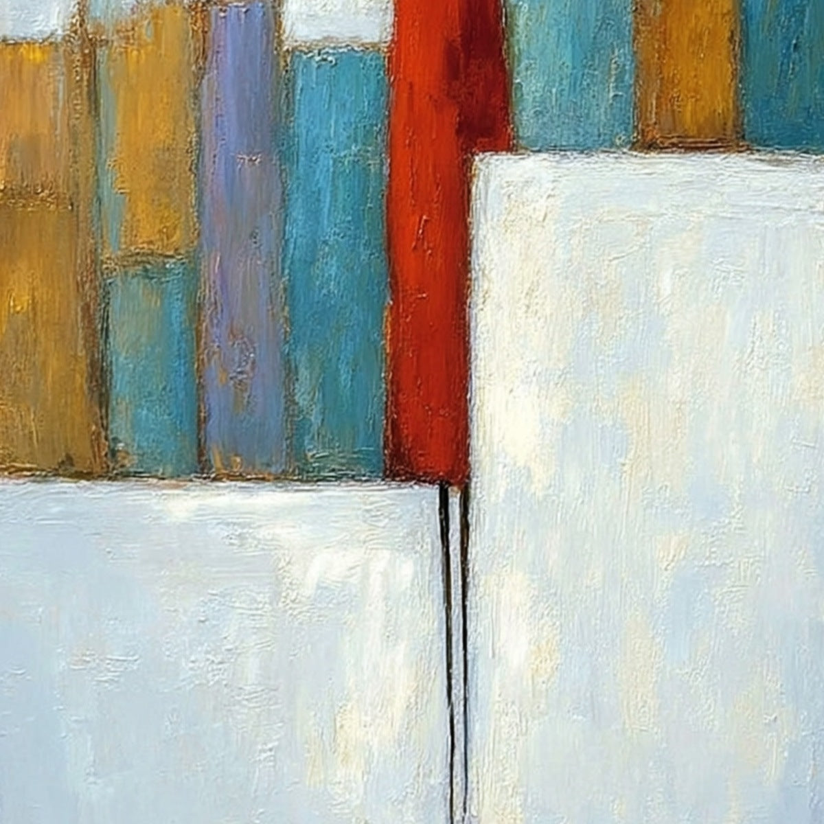 THE OBSERVER: Colorful Abstract Figurative Cityscape Painting - Image 5