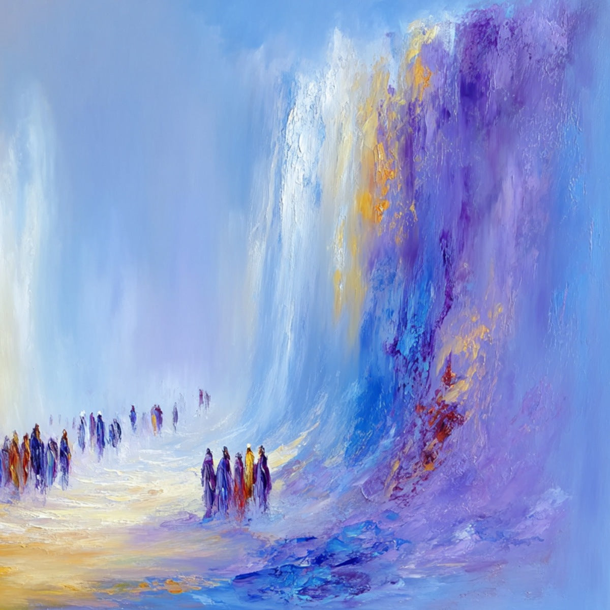 THE PASSAGE: Epic Journey Abstract Impasto Palette Knife Painting - Image 3
