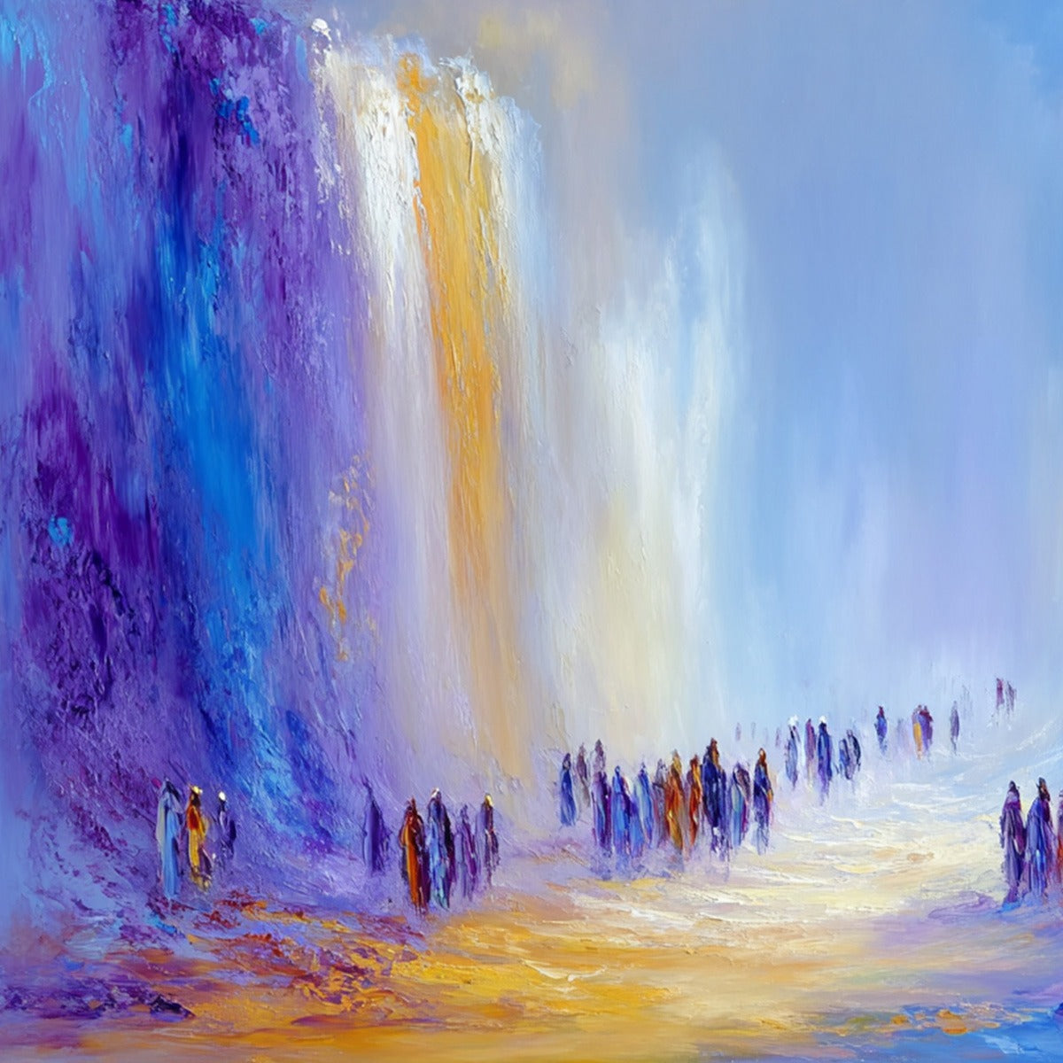 THE PASSAGE: Epic Journey Abstract Impasto Palette Knife Painting - Image 5