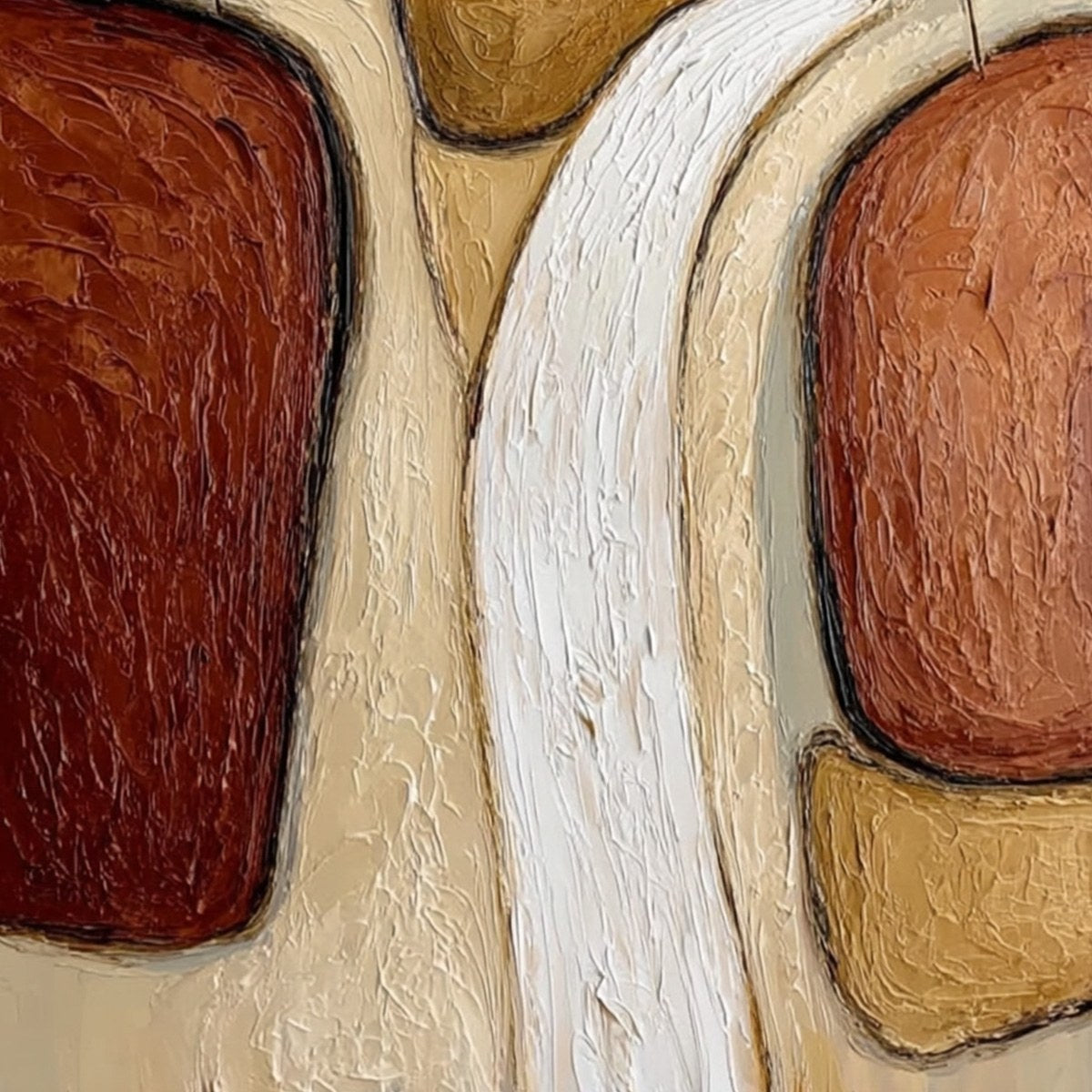 THE PASSAGE: Textured Wabi Sabi Abstract Earth Tone Painting - Image 5