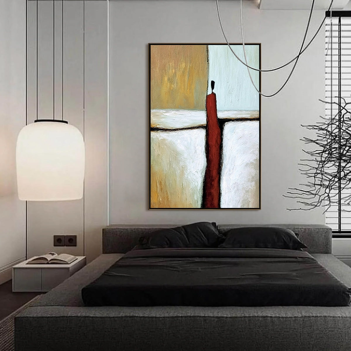 THE PATH: Textured Abstract Figurative Painting for Modern Decor - Image 6
