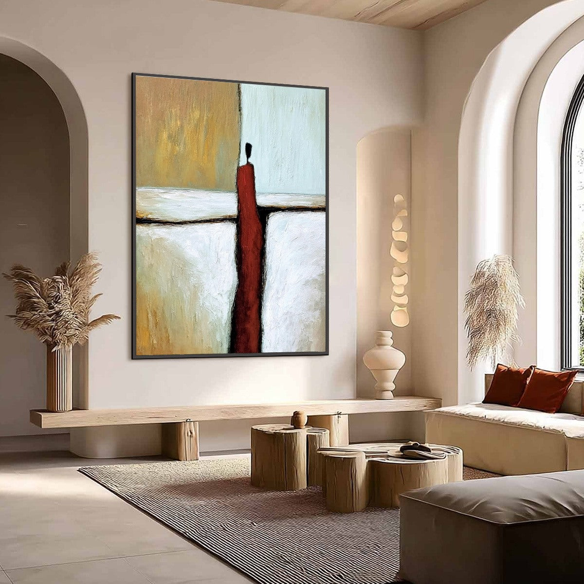 THE PATH: Textured Abstract Figurative Painting for Modern Decor - Image 7