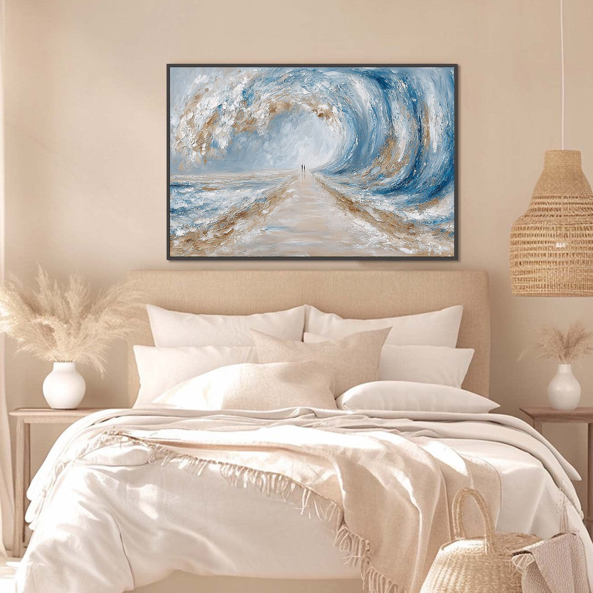 THE PATH WITHIN THE TIDE: Large Textured Abstract Seascape Painting - Image 4