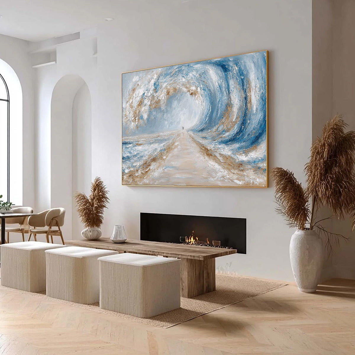 THE PATH WITHIN THE TIDE: Large Textured Abstract Seascape Painting - Image 7