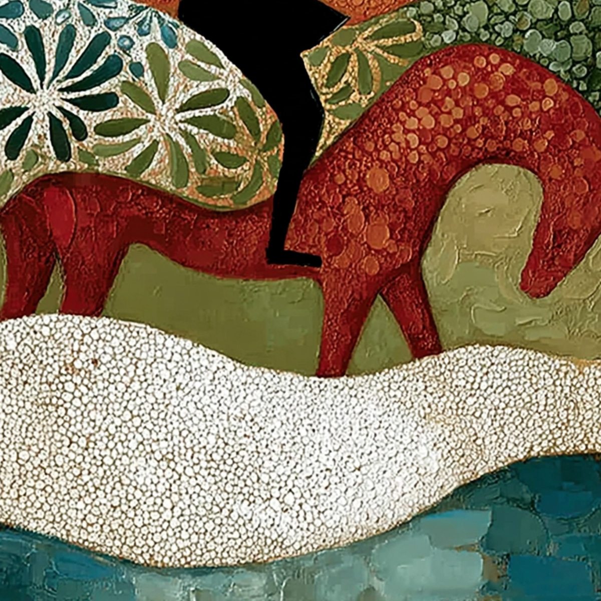 THE SILENT JOURNEY: Textured Boho Figurative Painting of a Traveler's Journey - Image 5
