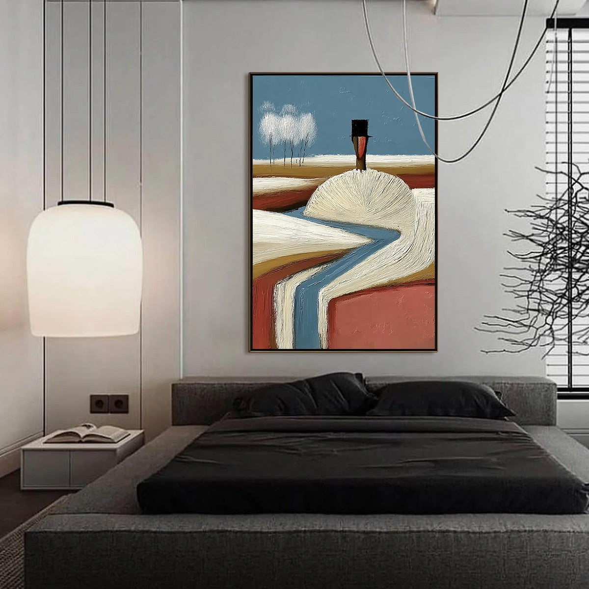THE SILENT JOURNEY: Textured Wabi Sabi Abstract Landscape Painting - Image 4
