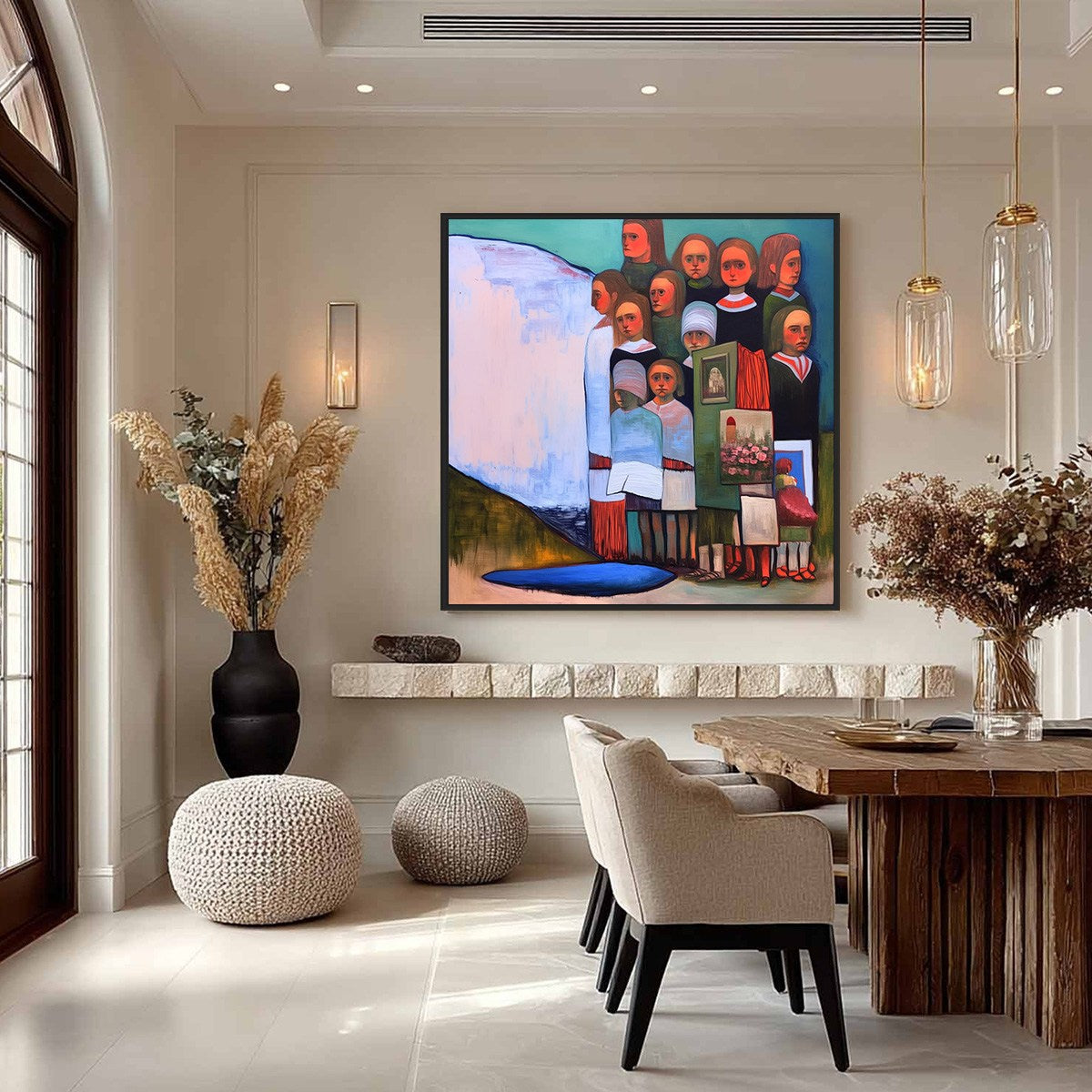 THE STORYKEEPERS: Colorful Figurative Painting of a Generational Gathering - Image 4