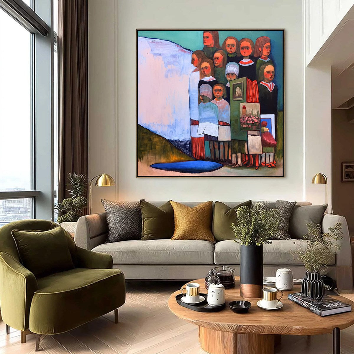 THE STORYKEEPERS: Colorful Figurative Painting of a Generational Gathering - Image 6