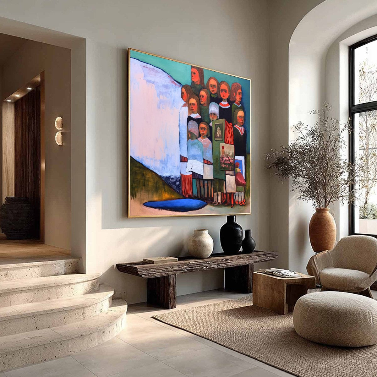 THE STORYKEEPERS: Colorful Figurative Painting of a Generational Gathering - Image 8