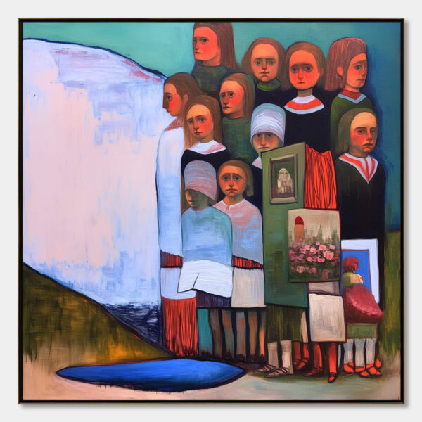 THE STORYKEEPERS: Colorful Figurative Painting of a Generational Gathering