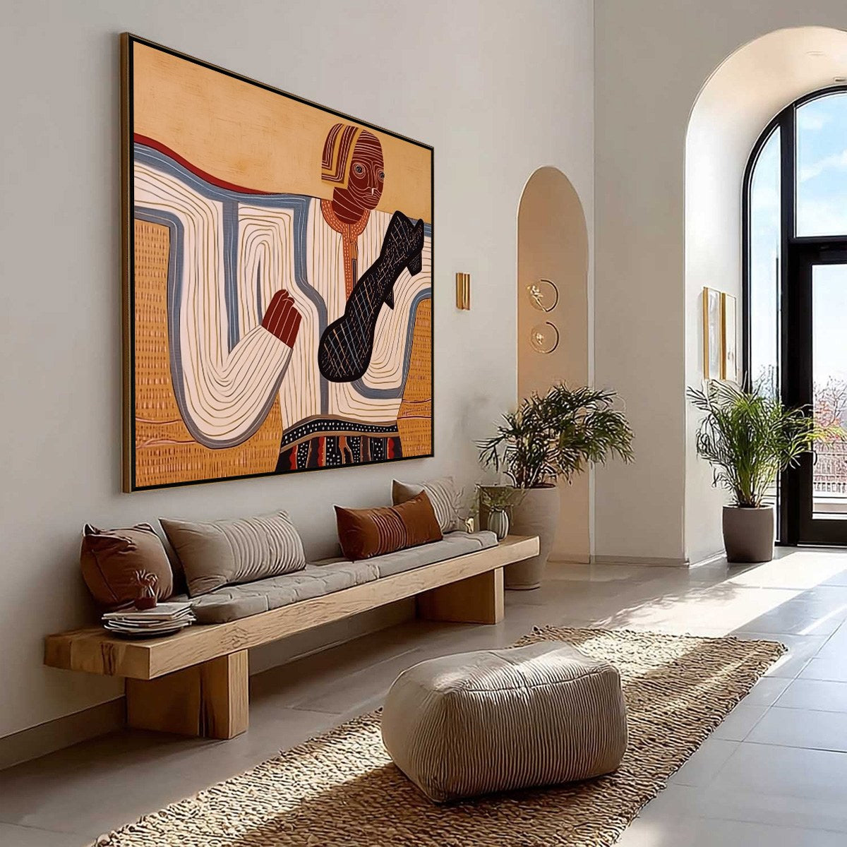 THE STORYTELLER: Abstract Figurative Portrait Painting with Earth Tones - Image 7
