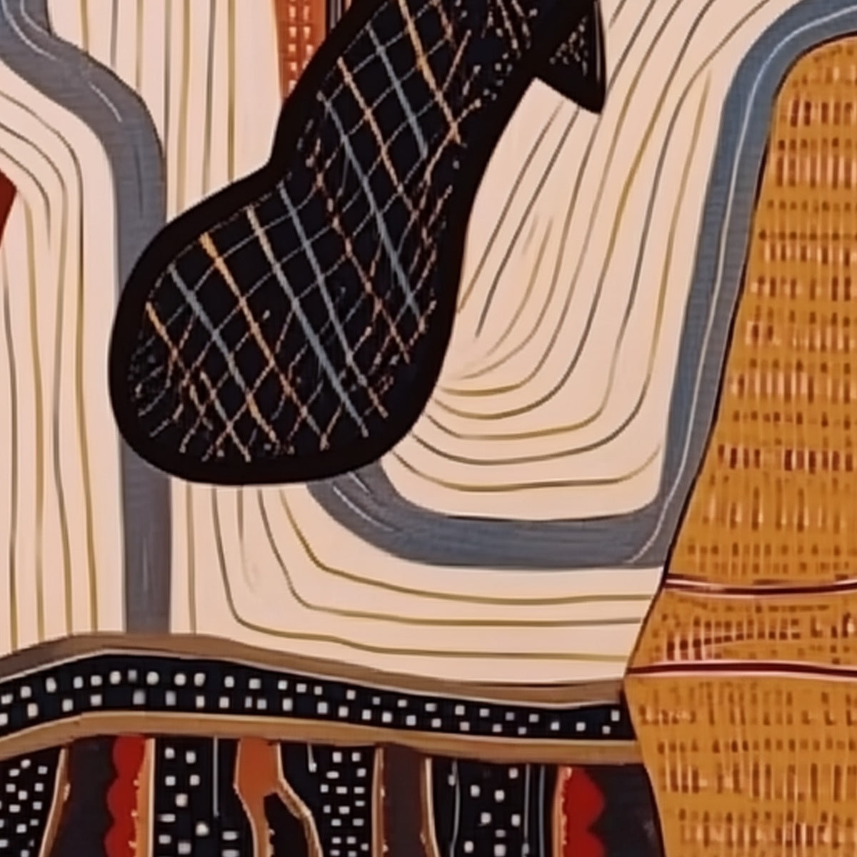 THE STORYTELLER: Abstract Figurative Portrait Painting with Earth Tones - Image 3