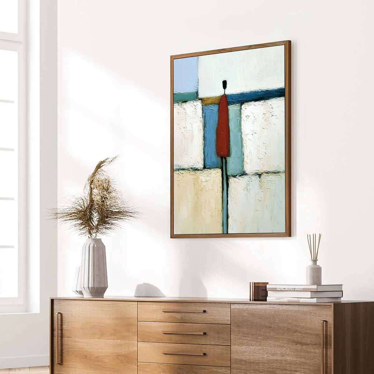 THE VISITOR: Textured Abstract Figurative Painting for Modern Decor - Image 8