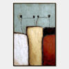 THE GATHERING: Textured Wabi Sabi Abstract Painting of Earthy Forms
