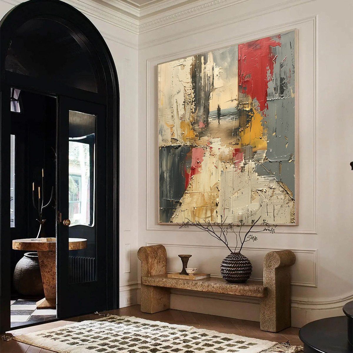 THRESHOLD: Textured Impasto Abstract Seaside Oil Painting - Image 4