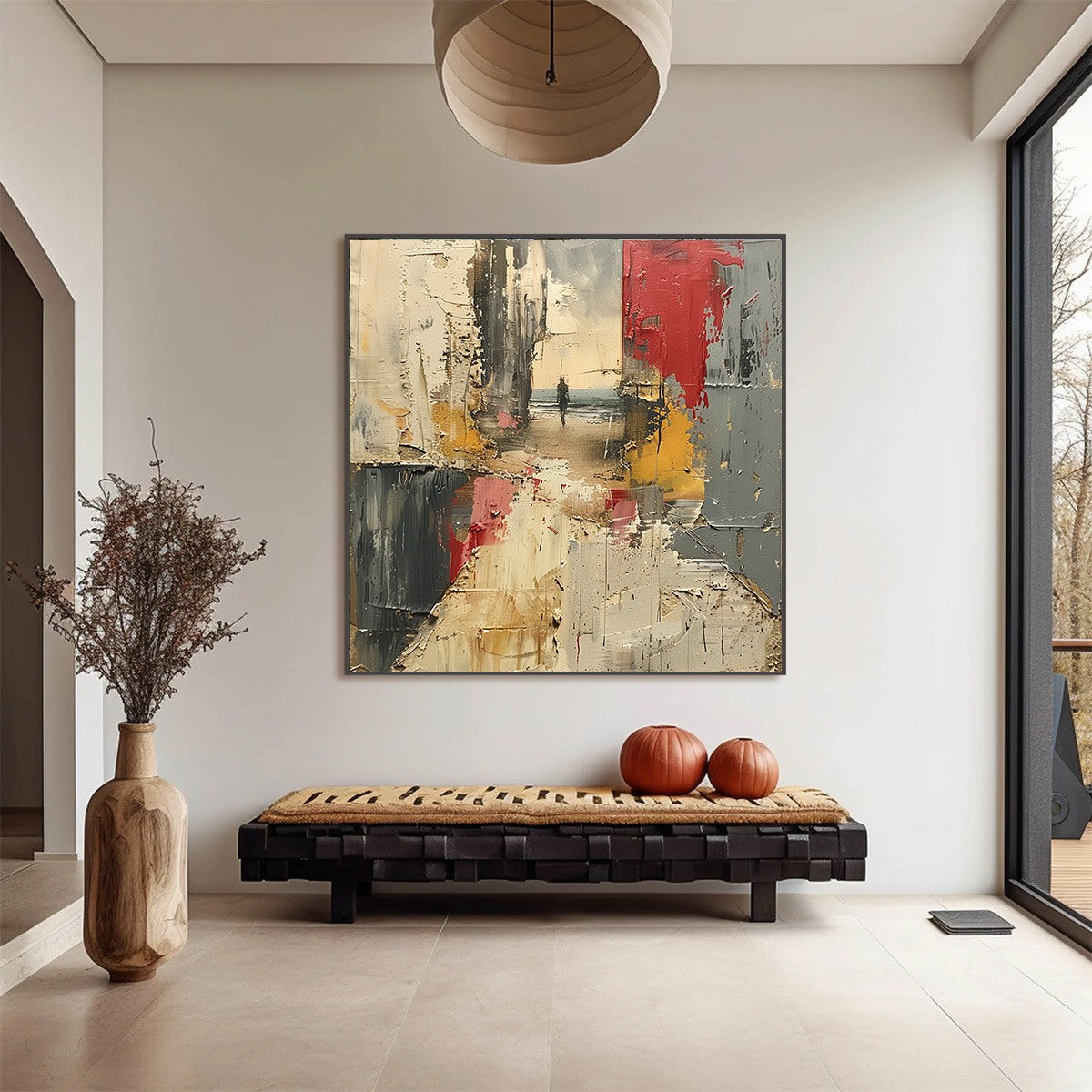 THRESHOLD: Textured Impasto Abstract Seaside Oil Painting - Image 7