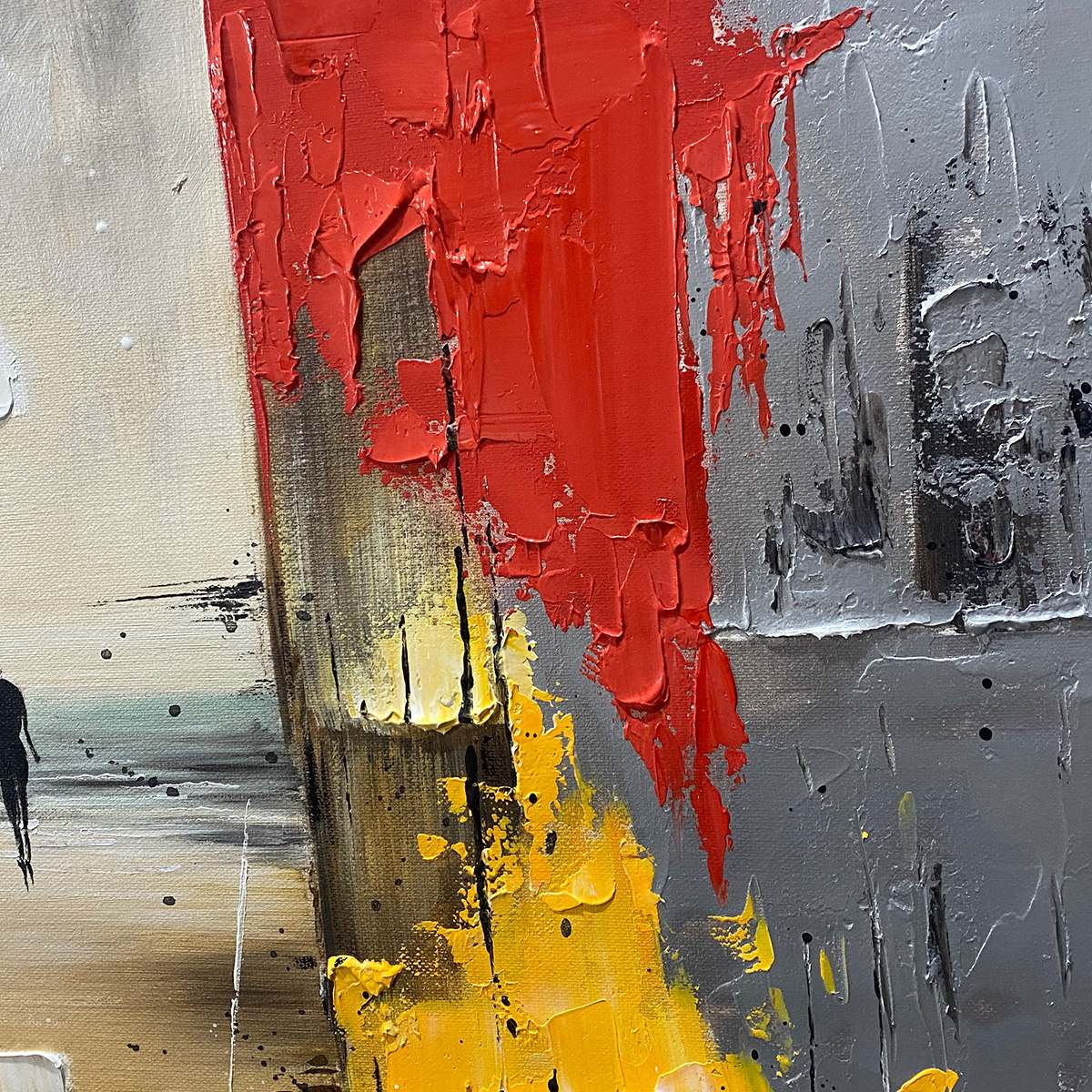 THRESHOLD: Textured Impasto Abstract Seaside Oil Painting - Image 6