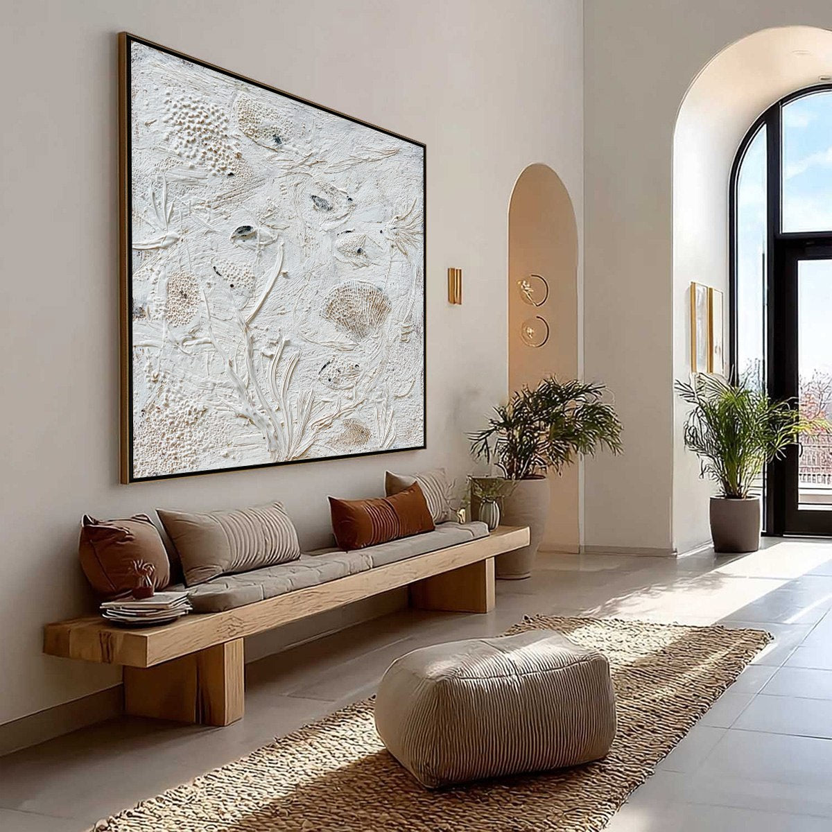 TIDAL RELICS: Textured Wabi Sabi Abstract Ocean Painting - Image 7