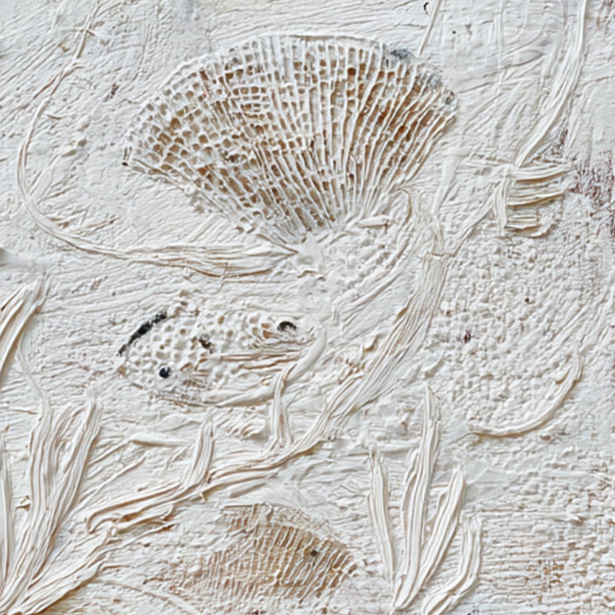 TIDAL RELICS: Textured Wabi Sabi Abstract Ocean Painting - Image 3