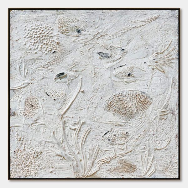 TIDAL RELICS: Textured Wabi Sabi Abstract Ocean Painting