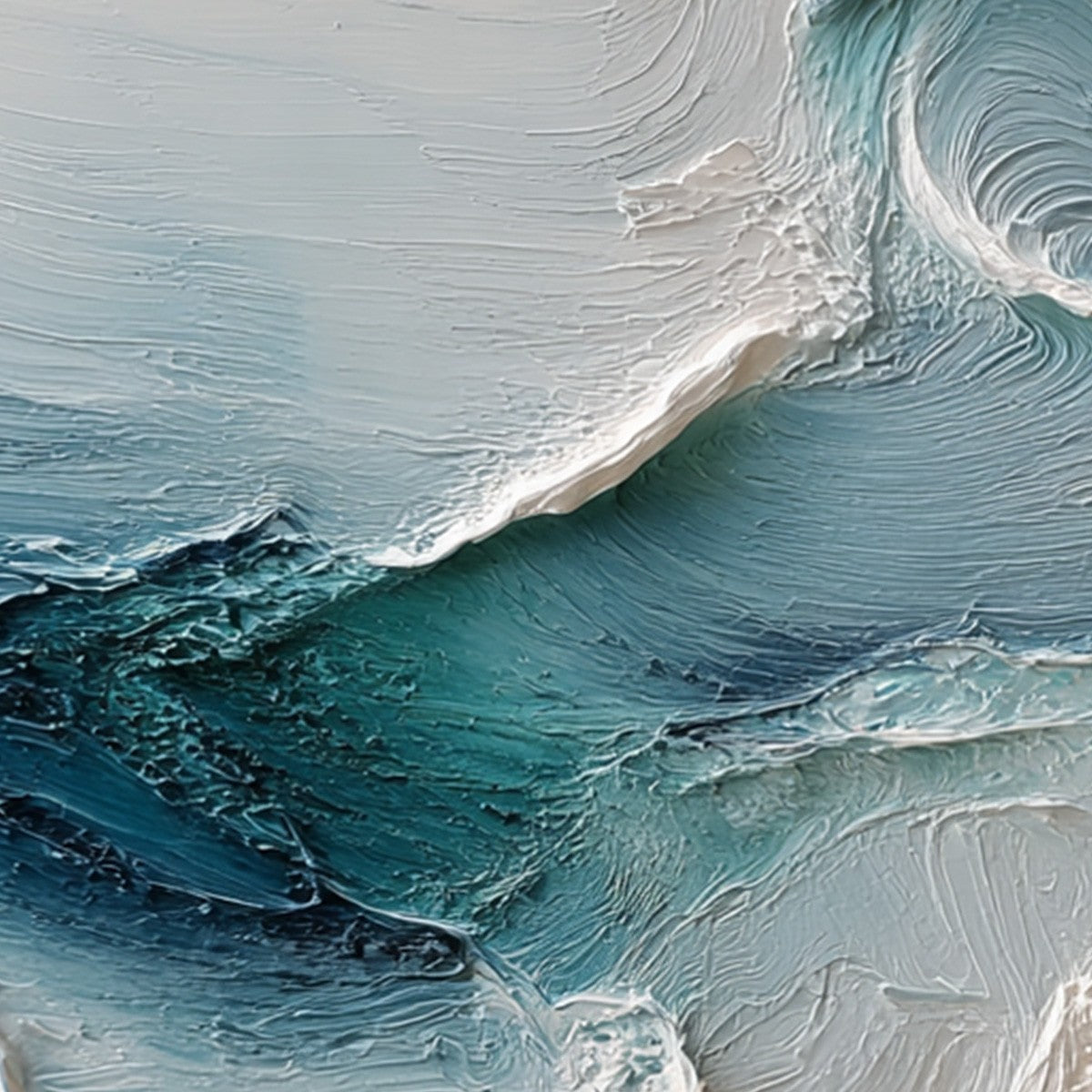 TIDAL RHYTHM: Wabi Sabi Textured Abstract Ocean Wave Painting - Image 5