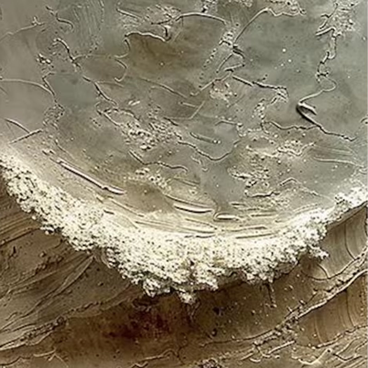 TIDAL WHISPER: Textured Wabi Sabi Coastal Diptych Oil Painting - Image 3