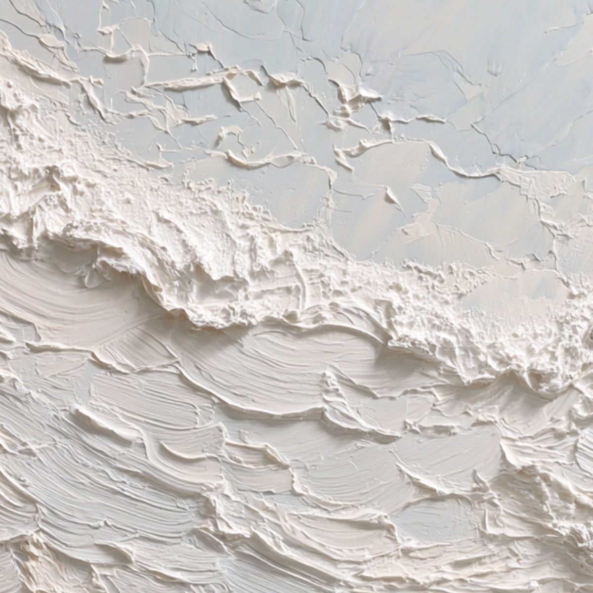 TIDAL CREST: Heavy Texture Impasto Ocean Wave Painting - Image 5