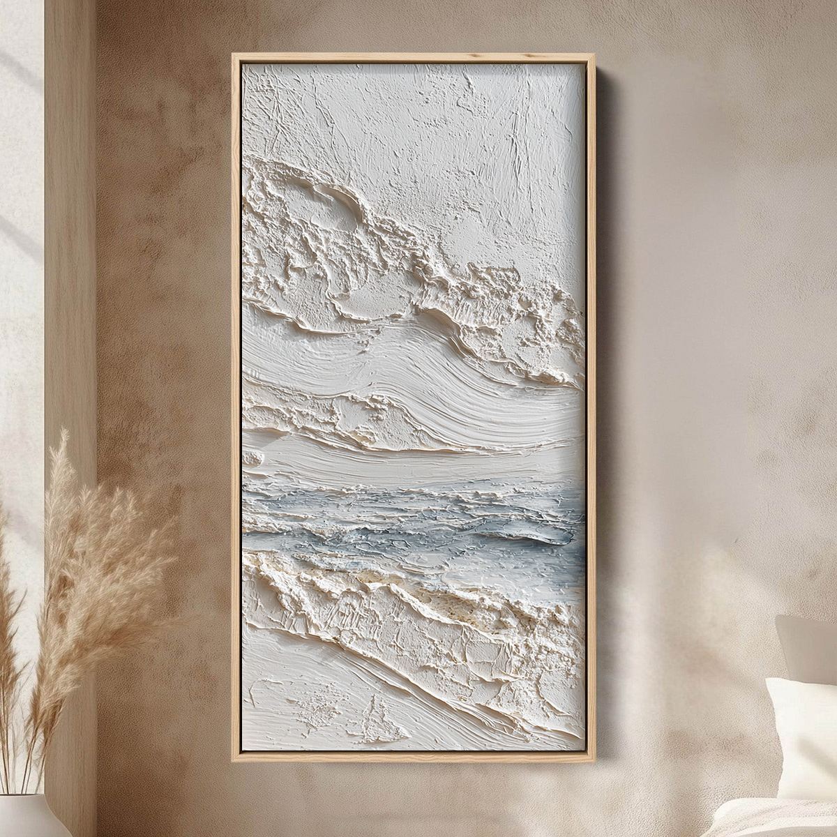 TIDELINE: Wabi Sabi Textured Coastal Abstract Painting - Image 2