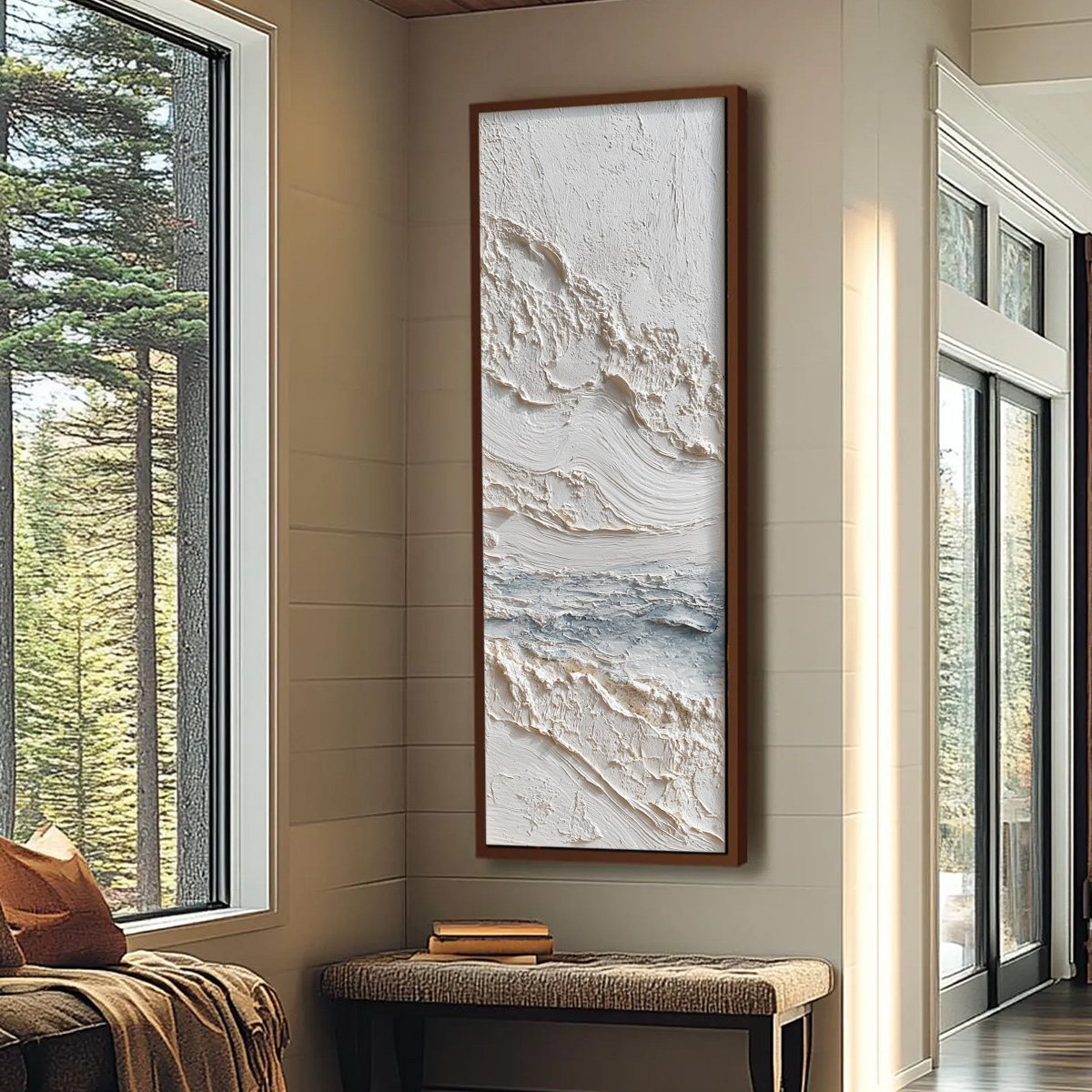 TIDELINE: Wabi Sabi Textured Coastal Abstract Painting - Image 7