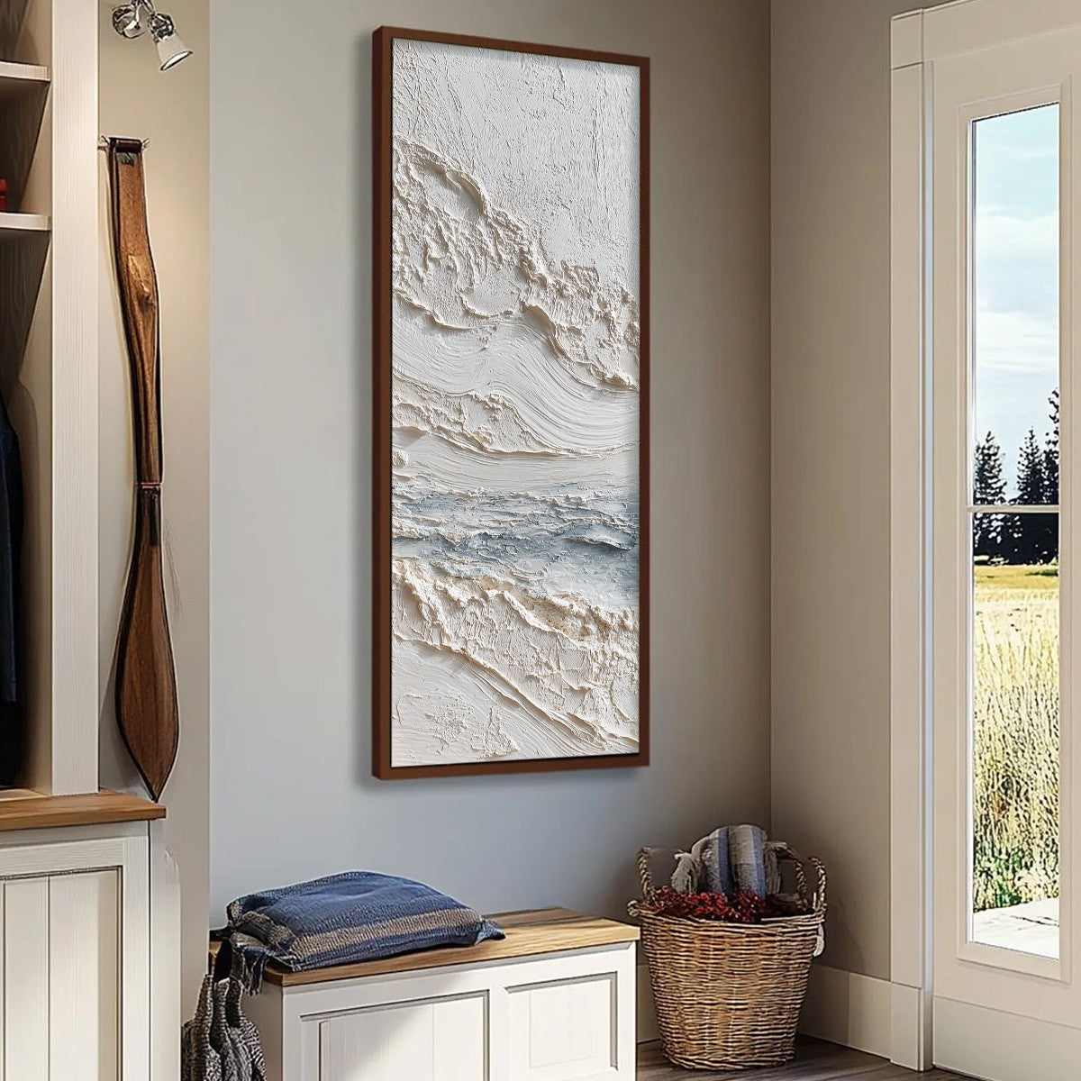 TIDELINE: Wabi Sabi Textured Coastal Abstract Painting - Image 8
