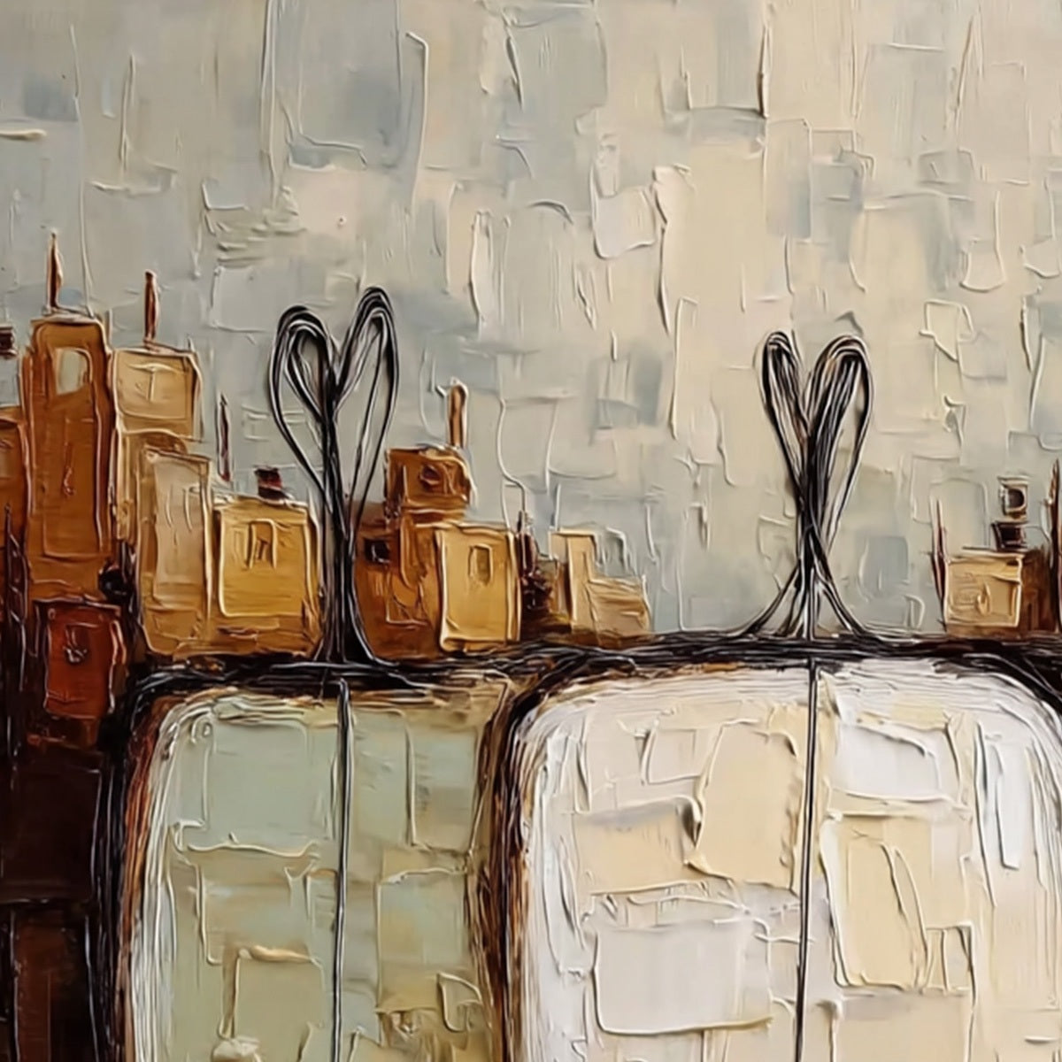TOGETHER: Textured Impasto Abstract Figurative Painting - Image 5