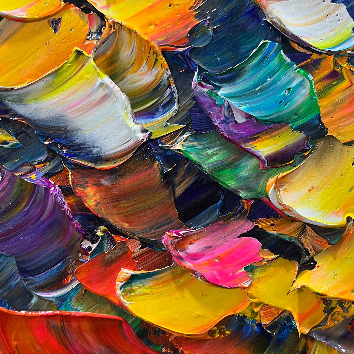 TREE OF LIFE: Textured Impasto Colorful Tree Oil Painting - Image 6