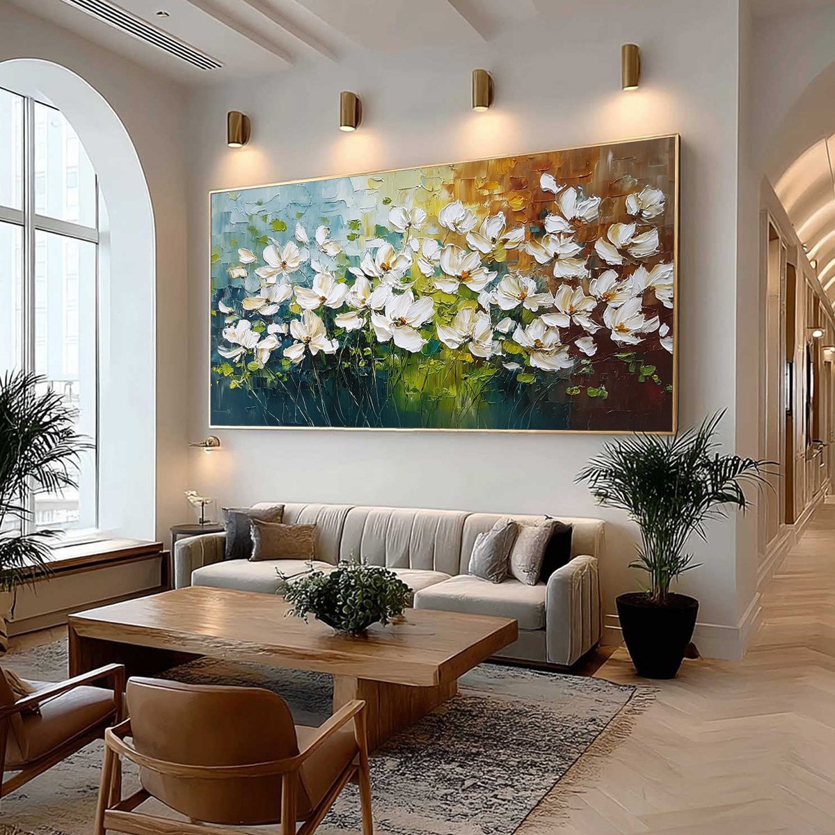 TUSCAN BLOOM: Textured Palette Knife Floral Oil Painting - Image 7
