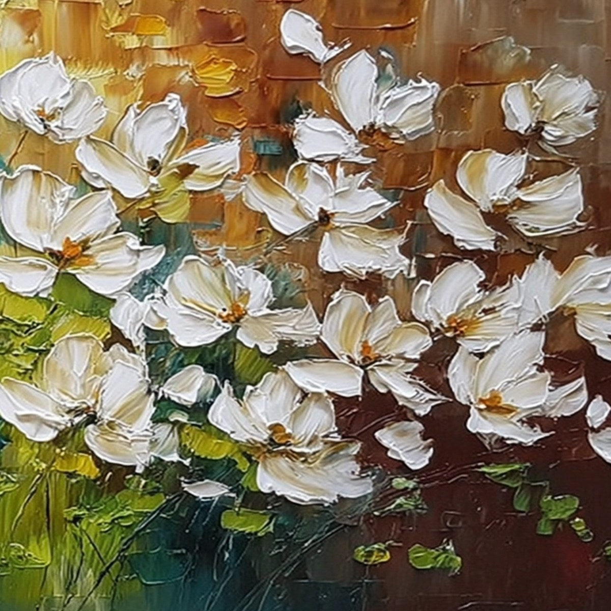 TUSCAN BLOOM: Textured Palette Knife Floral Oil Painting - Image 5