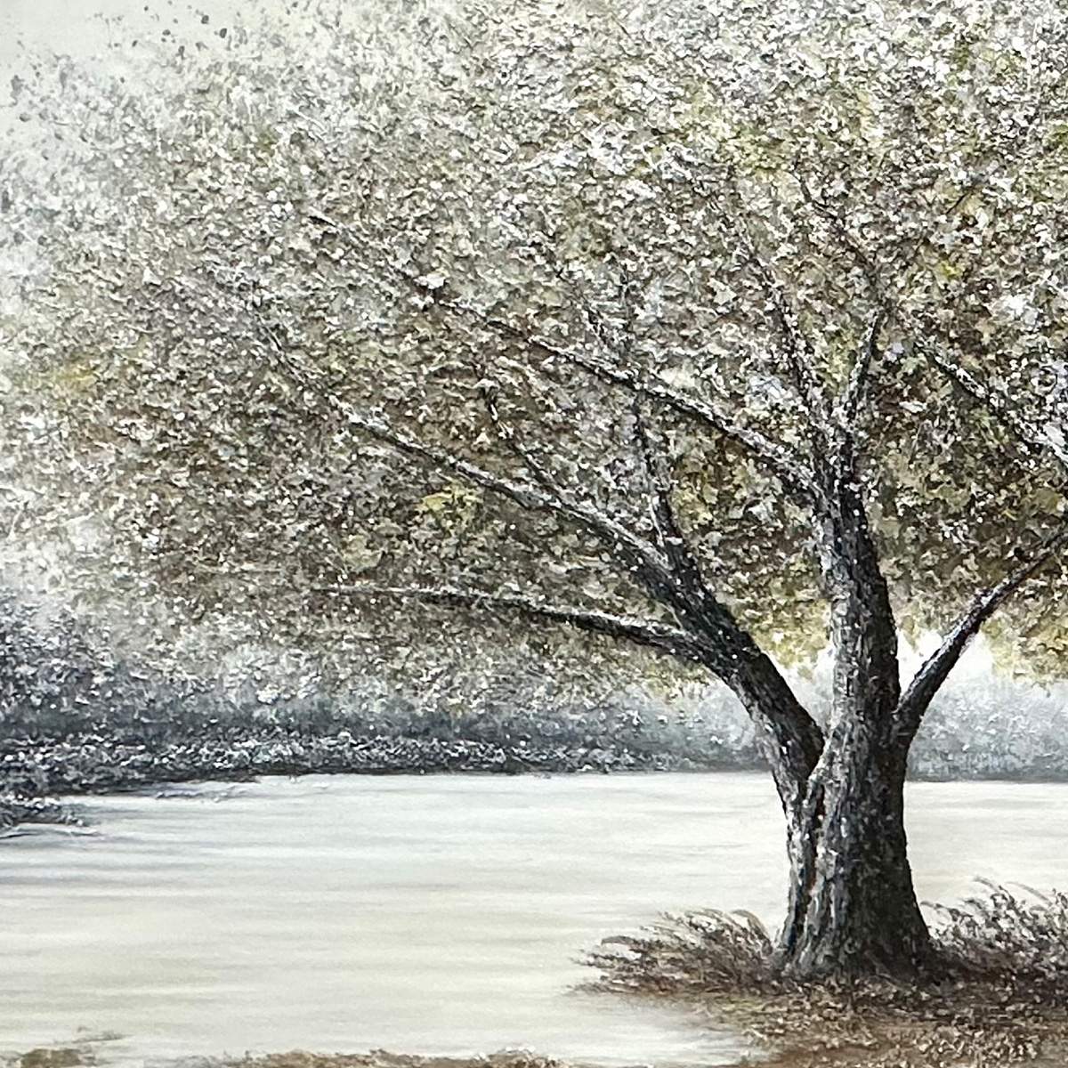 TWILIGHT TREES: Serene Landscape Painting of Trees by the Water - Image 5