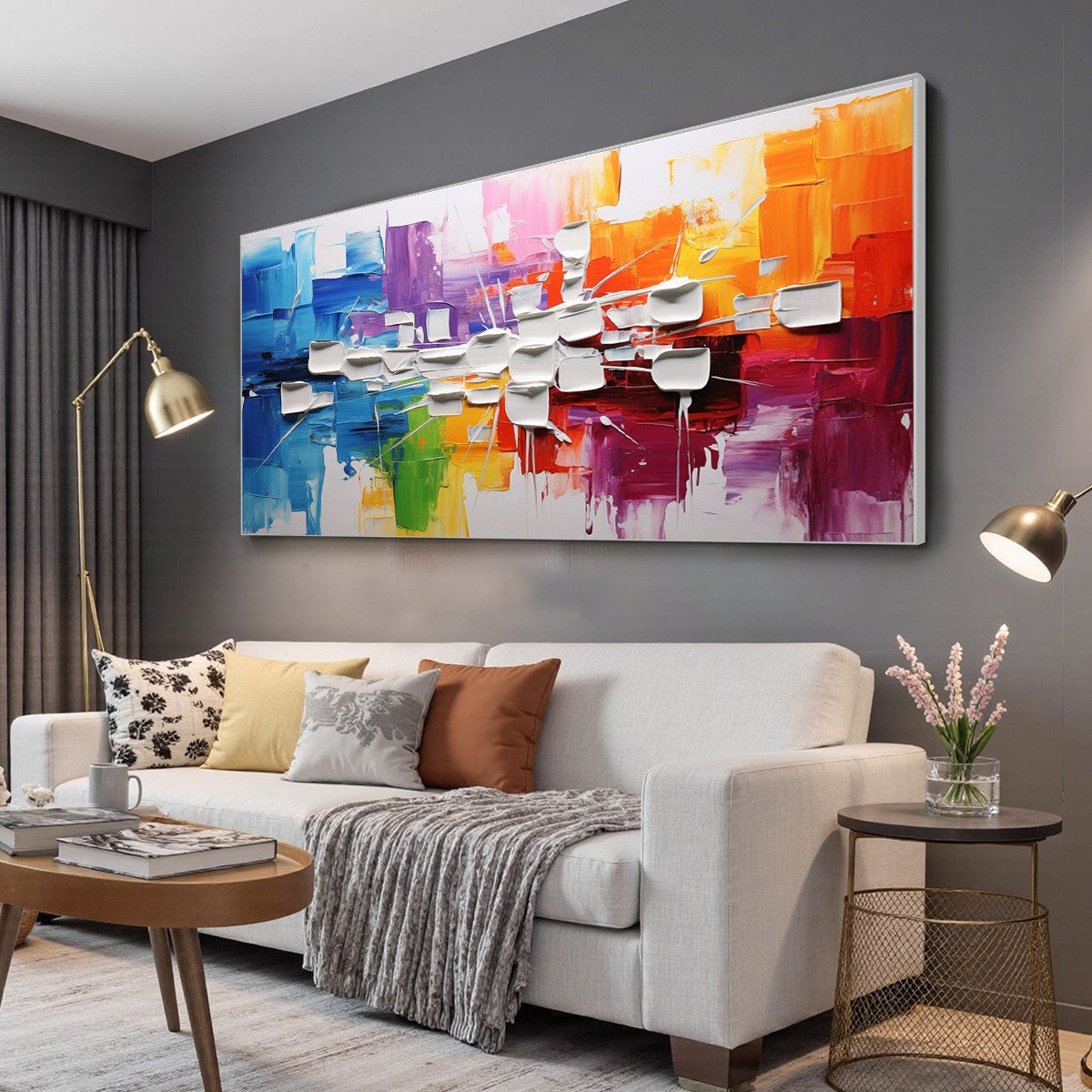 URBAN ABSTRACT: Textured Abstract Oil Painting - Image 4