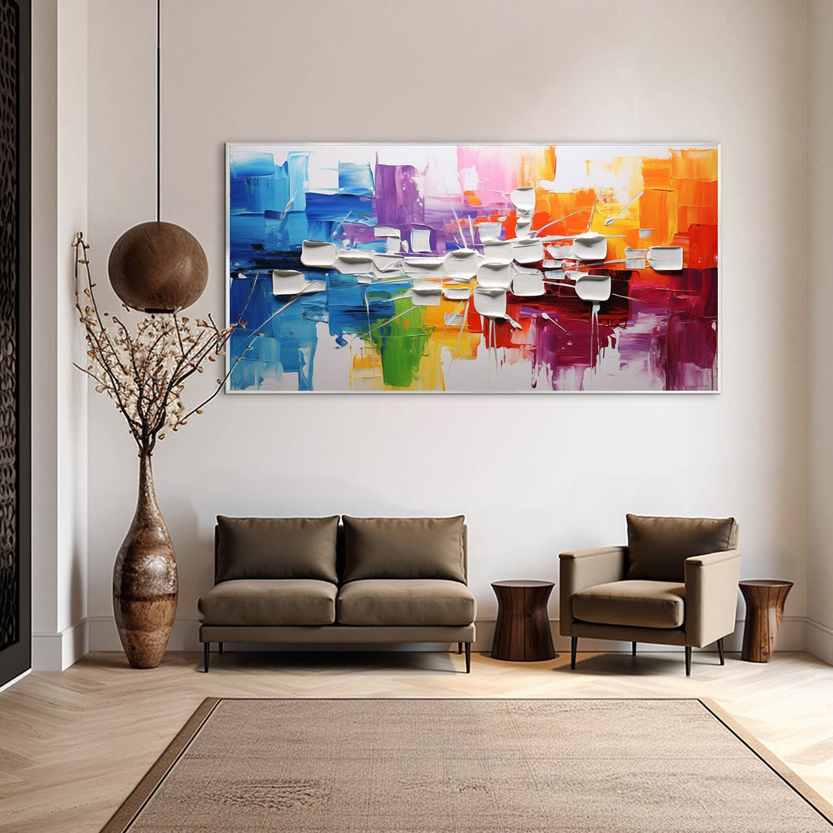 URBAN ABSTRACT: Textured Abstract Oil Painting - Image 2