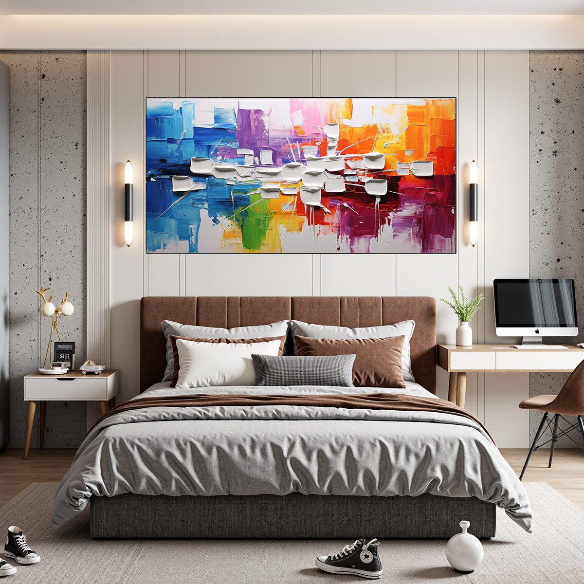 URBAN ABSTRACT: Textured Abstract Oil Painting - Image 7