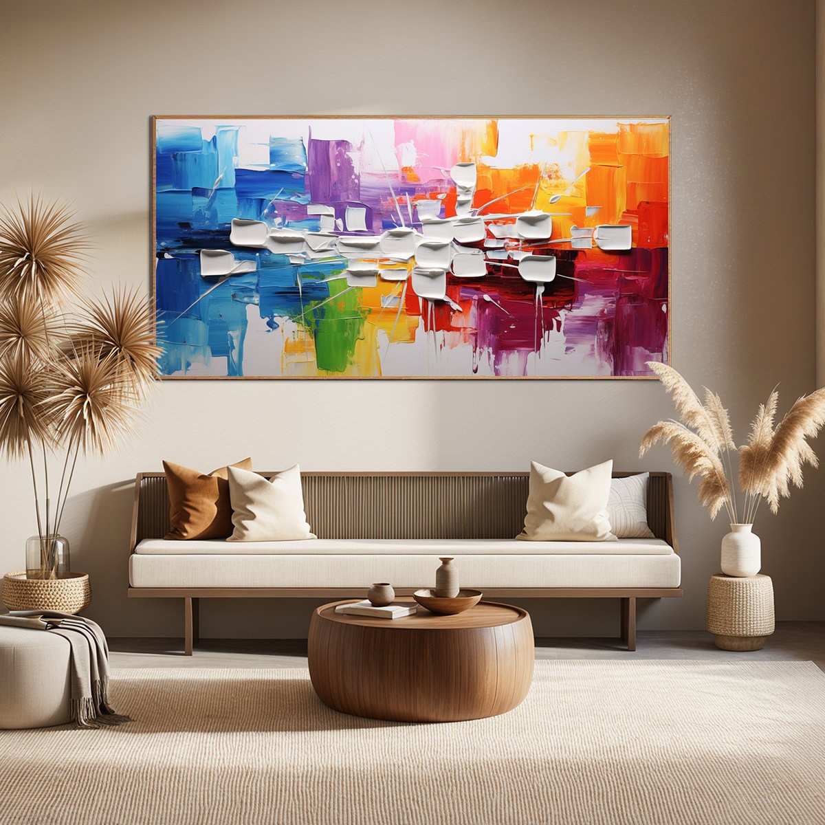 URBAN ABSTRACT: Textured Abstract Oil Painting - Image 6