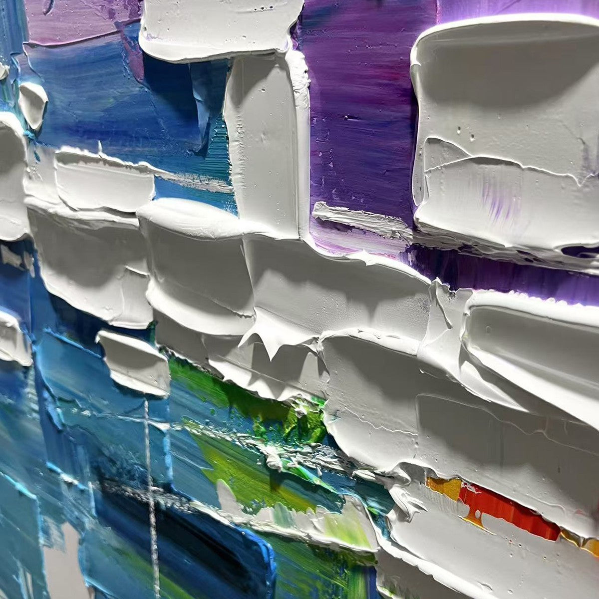 URBAN ABSTRACT: Textured Abstract Oil Painting - Image 3