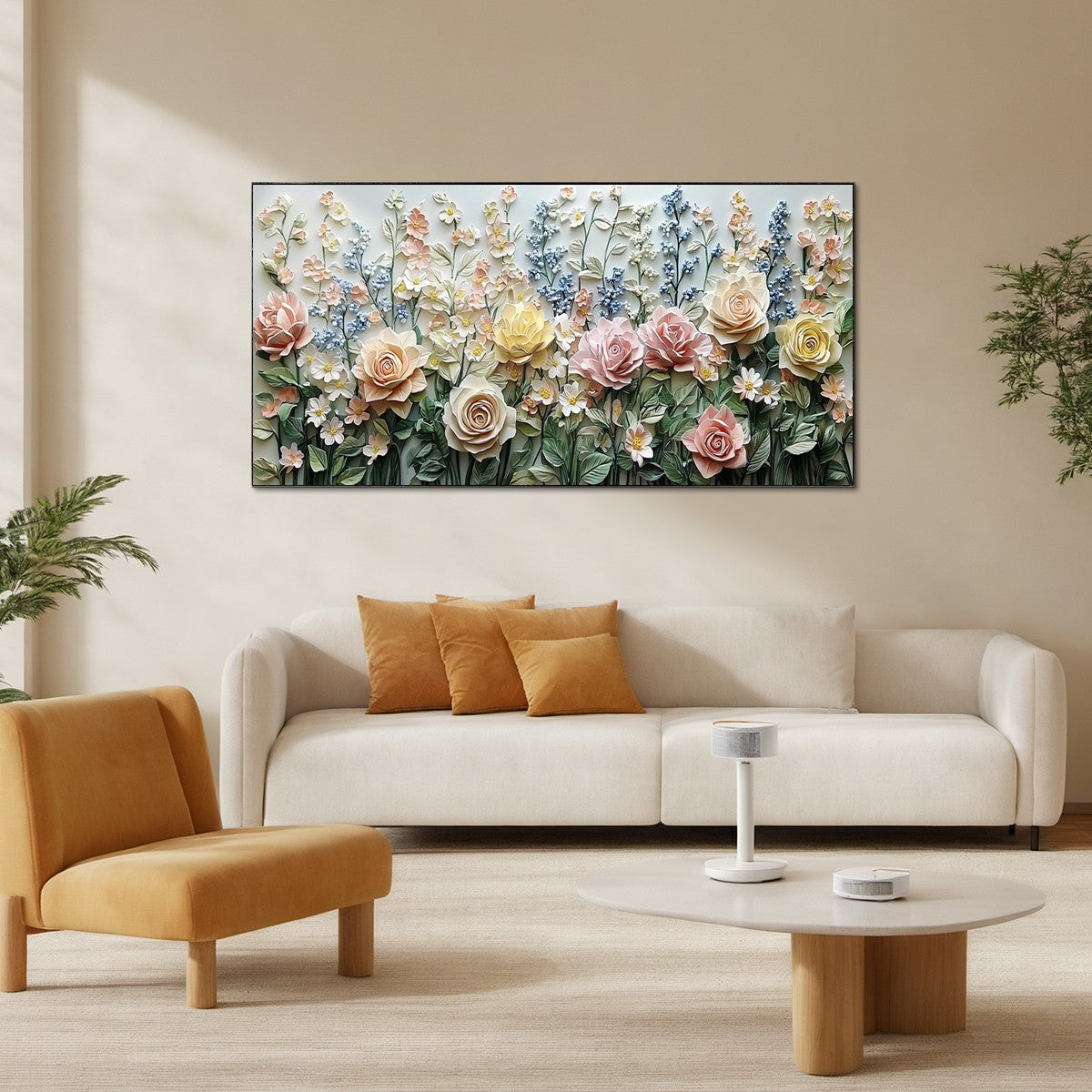 GARDEN RHAPSODY: Textured Floral Oil Painting - Image 7