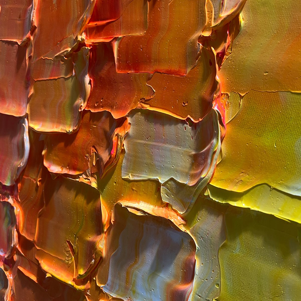 CHROMATIC FLOW: Textured Impasto Abstract Oil Painting - Image 5