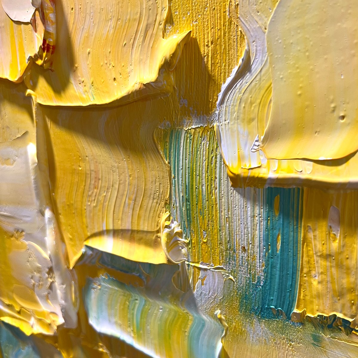 RAINBOW HARMONY: Textured Impasto Abstract Oil Painting - Image 6