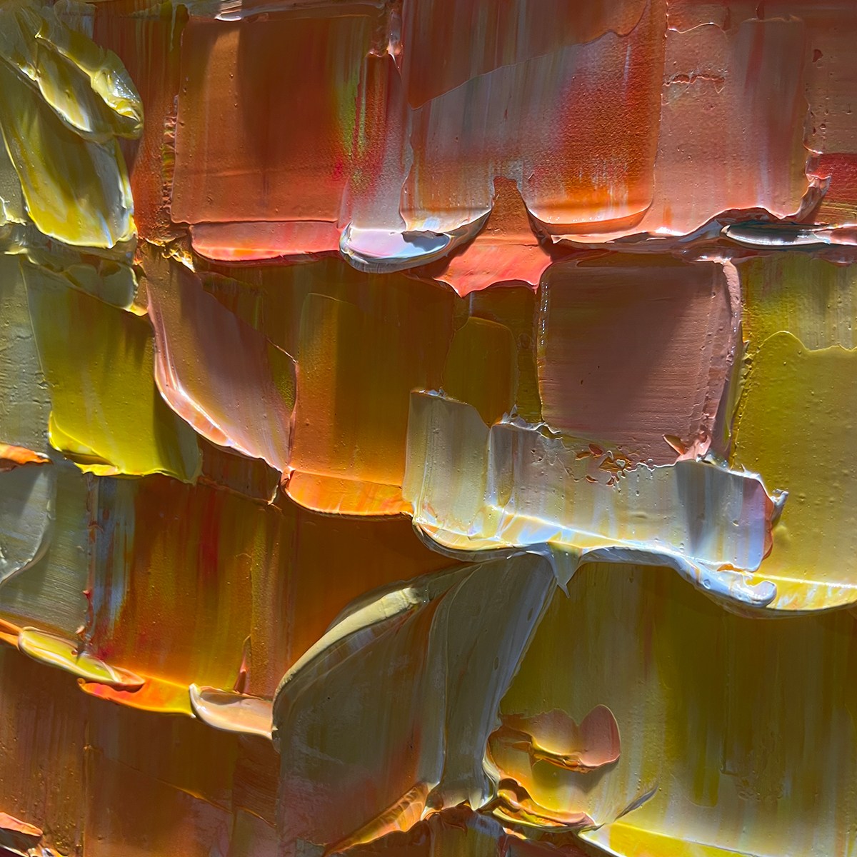 SPECTRUM MOSAIC: Textured Impasto Abstract Oil Painting - Image 6