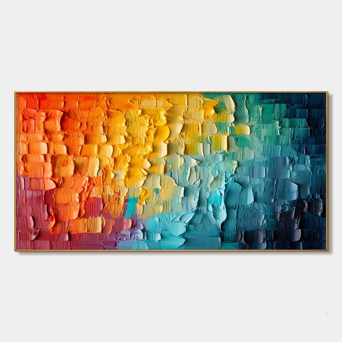 CHROMATIC FLOW: Textured Impasto Abstract Oil Painting