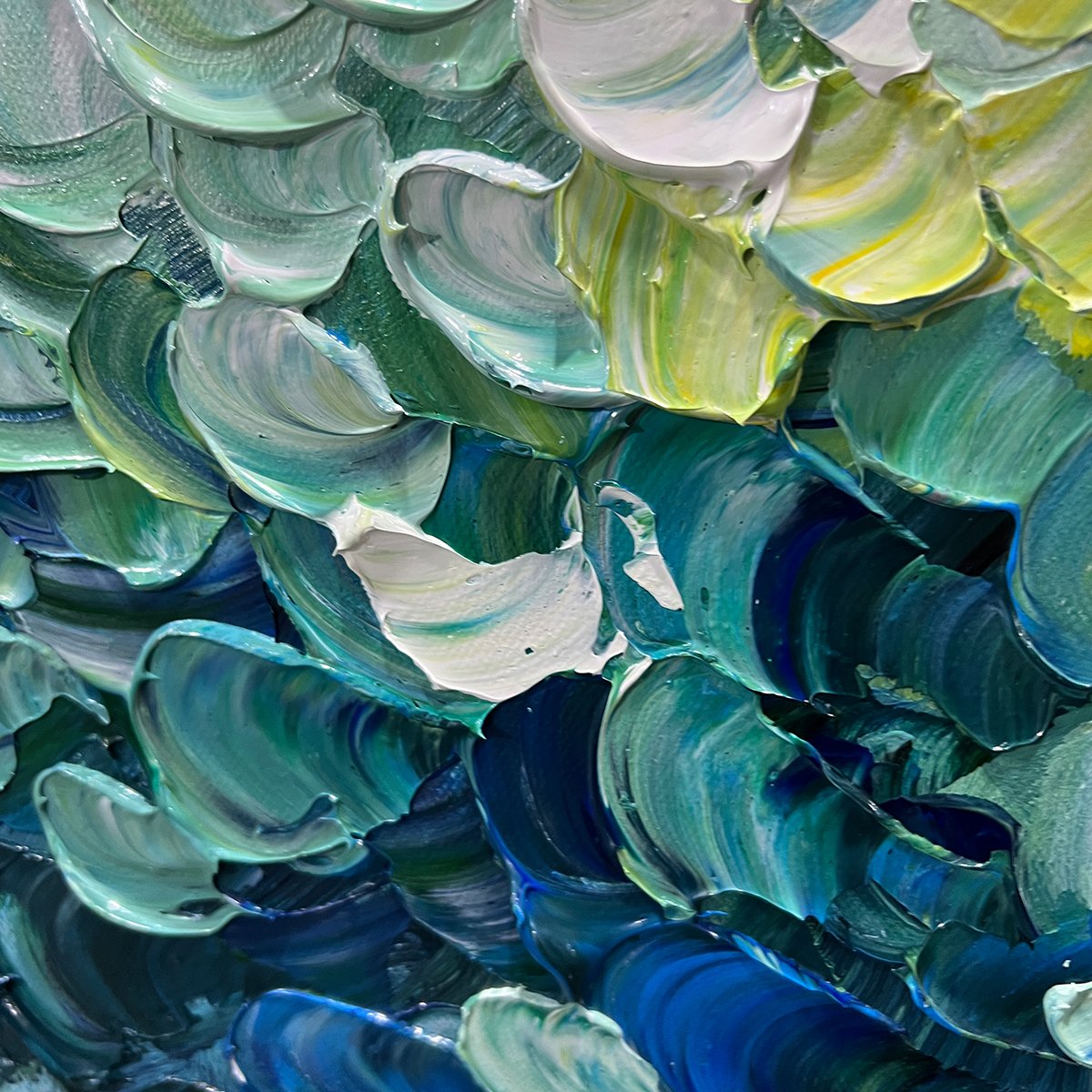 FOREST WHISPERS: Textured Panoramic Oil Painting - Image 3